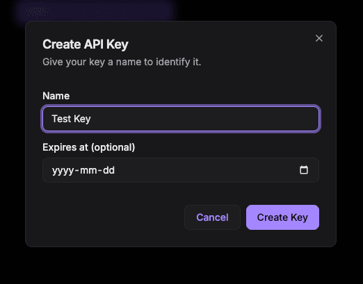 Create API Key